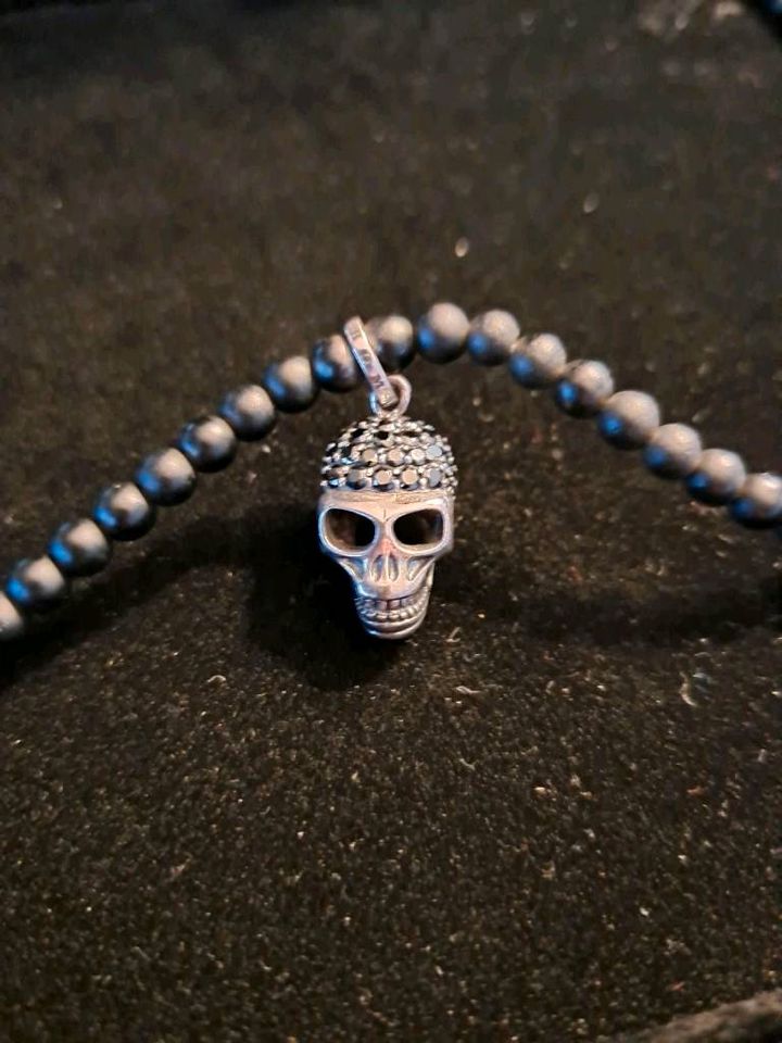 Kette mit Totenkopf-Anhänger, Silber – THOMAS SABO