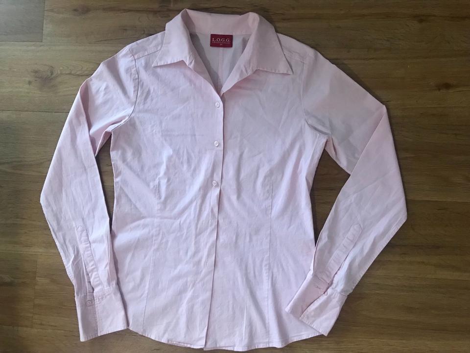 LOGG by H&M Damen Bluse Hemd  Figurbetont mit Elastan Gr.38 in Rüsselsheim