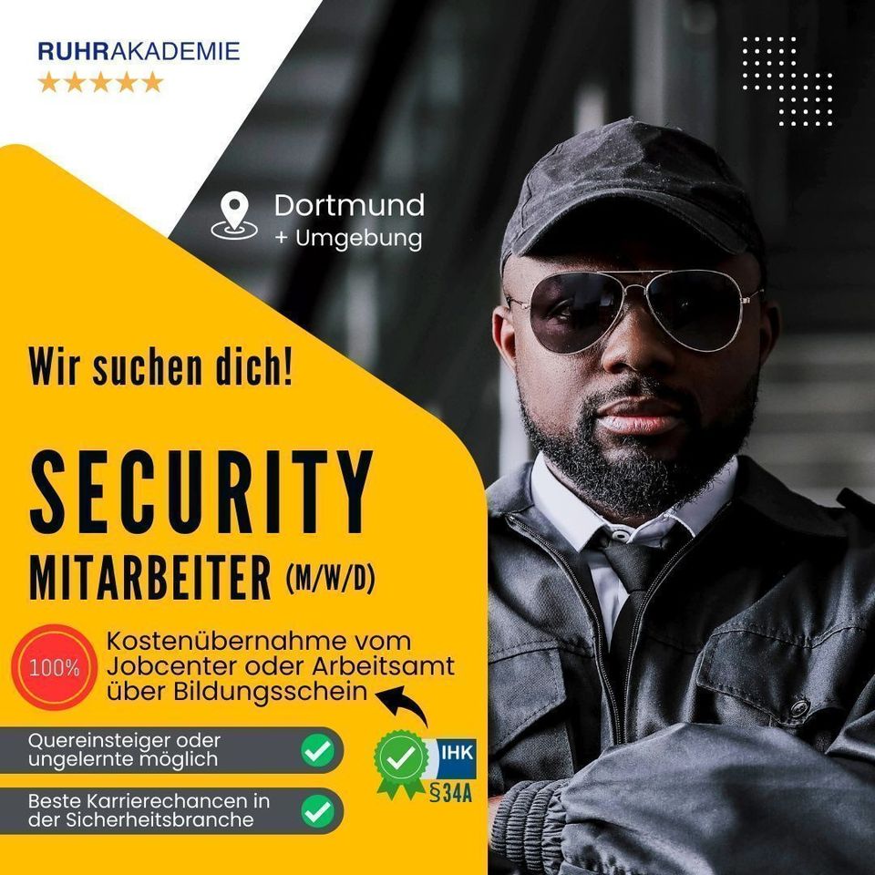 Sicherheitsmitarbeiter (m/w/d) - Security Teil-,Vollzeit wählbar in Herne