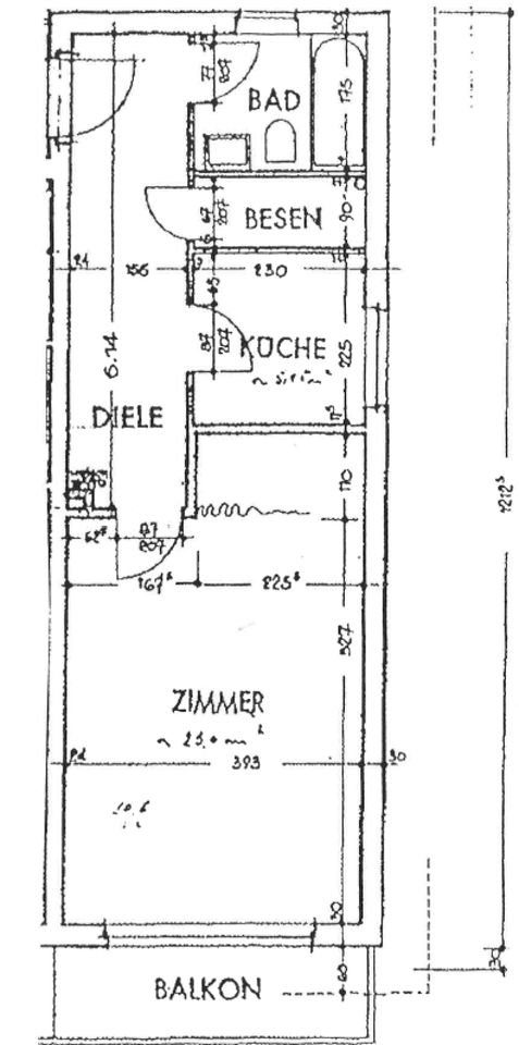 gemütliche 1Zi.Wohnung mit Balkon / umfassend saniert in Hamburg