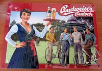 Schild Budweiser Blech Bayern - Moosthenning Vorschau