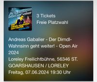 3 Tickets für Andreas Gabalier - Loreley! Wiesbaden - Erbenheim Vorschau