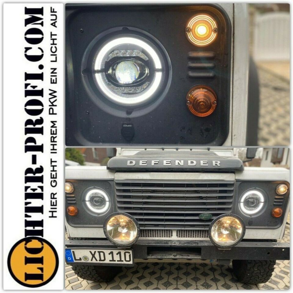 Voll LED Scheinwerfer für Land Rover Defender 90 110 130 1968-201 in Calden