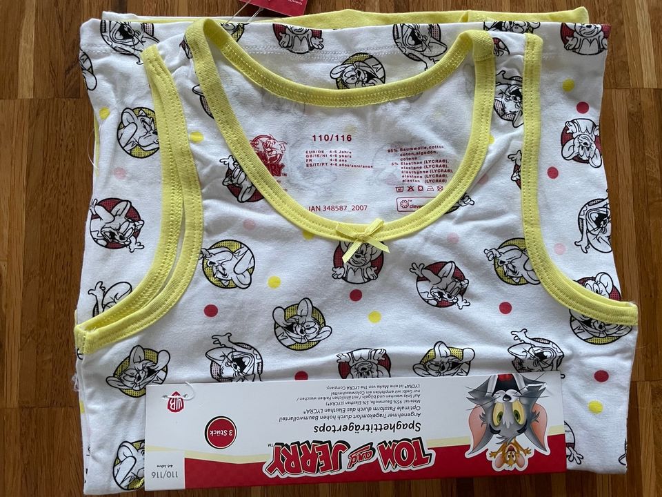 Dreierpack, Unterhemden, Tom und Jerry gr 110/116 in Blaustein