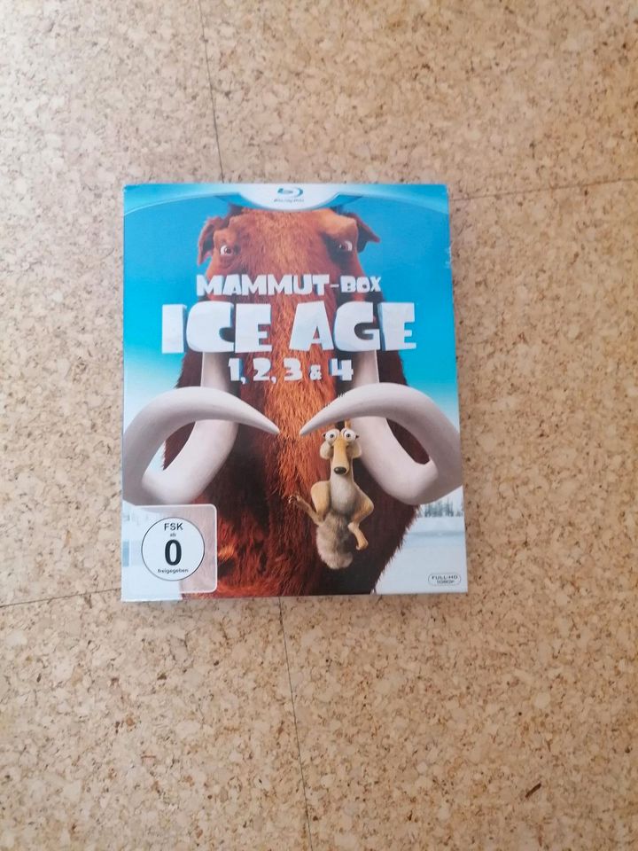 Mammut-Box Ice Age Teile 1-4 Blu-ray DVD in Hatzfeld (Eder)