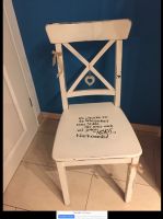 IKEA Ingolf Stuhl mit Spruch ❤️ shabby und dekoriert Schleswig-Holstein - Bad Bramstedt Vorschau