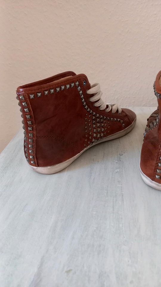 Frye Schuhe Sneaker Leder braun Vintage Style in Frankfurt am Main