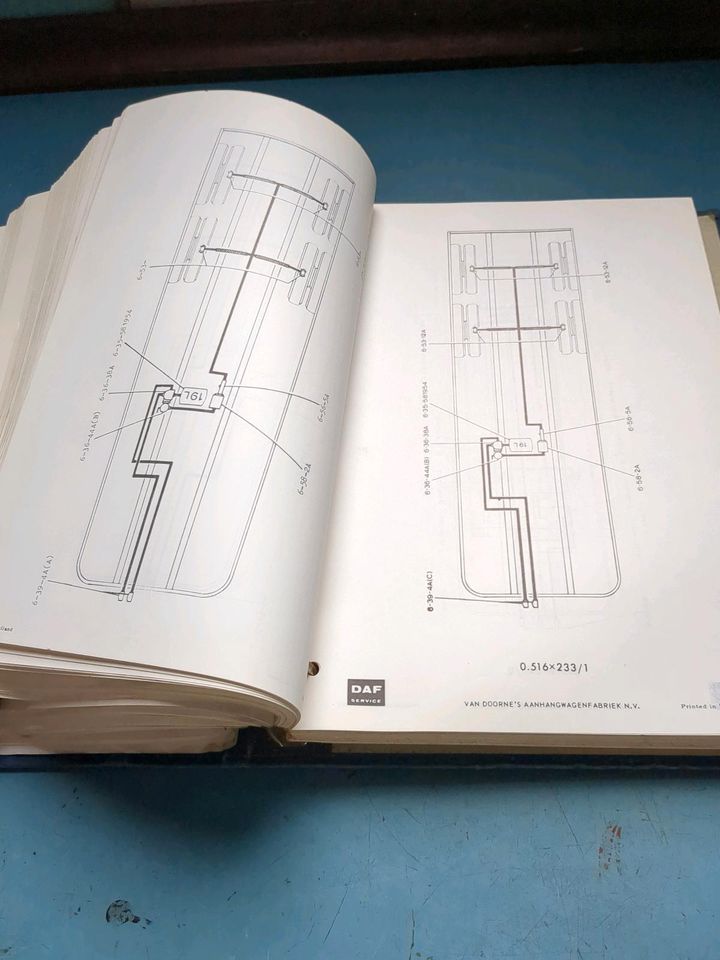 DAF LKW Oldtimer Anhänger Sattel Werkstatt Handbuch Luftplan 3300 in Selters