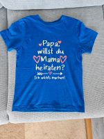 T Shirt Willst du Mama heiraten? Antrag Kinder Shirt blau 104/110 Berlin - Charlottenburg Vorschau