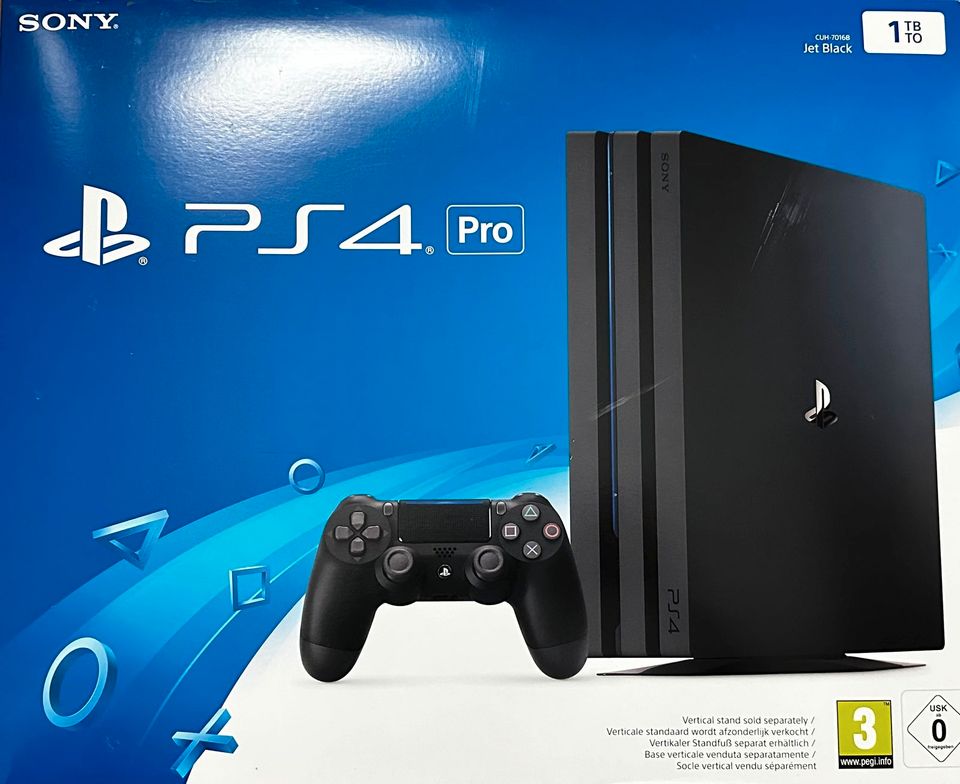 PS4 Pro 1TB + 2,5 Controller + 4 Spiele in Friedrichsdorf