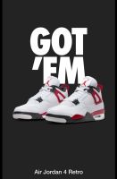 Jordan 4 Retro Red Cement - EU44 - SNKR - NEU Nordrhein-Westfalen - Solingen Vorschau