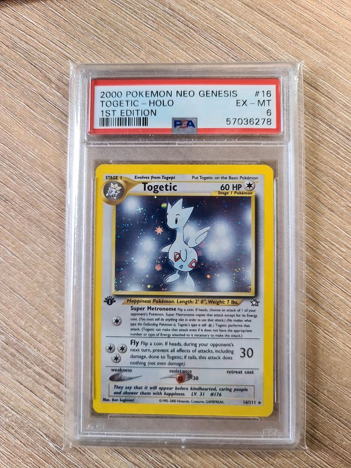 Pokemon Togetic 1st Edition Holo Neo Genesis PSA 6 in Laubach