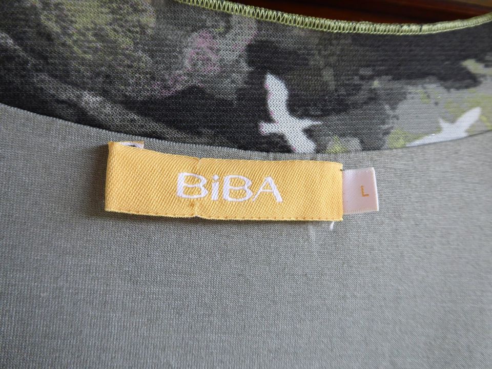 Neues Sommerkleid BiBA L 40/42 grün rosa weiß Vögel zipfelig in Crailsheim