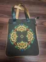 Tasche 70's Up Shopper Leder Mandala grün gelb Retro Goa Hippie Hannover - Linden-Limmer Vorschau