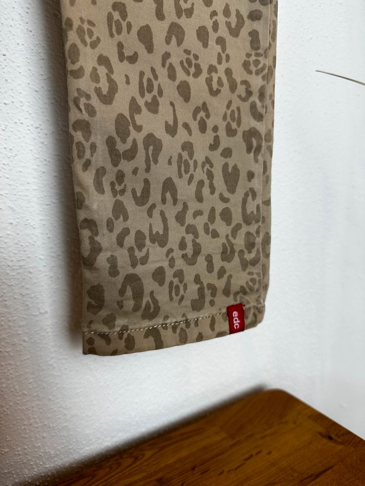 EDC by Esprit - Hose - beige - mit Leoparden-Print/-Muster in Landshut