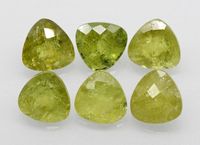 Edelsteine LOT – 6x GROSSULAR ( Granat ) Cabochon facettiert grün Sachsen - Rochlitz Vorschau