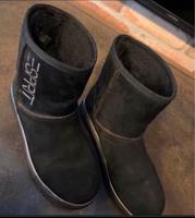 gefütterte Boots von Esprit,schwarzes Faux-Wildleder in 39, warm Sachsen-Anhalt - Südharz Vorschau