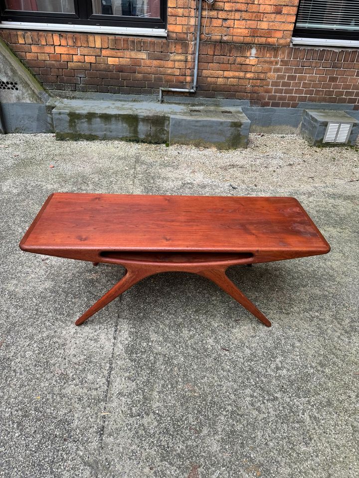 ◤ Smile Couchtisch Beistelltisch Vintage Teak Johannes Andersen Teakholz Tisch Table 50er 60er 70er mid Century Danish Dänisch Design Retro Holz in Berlin