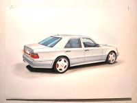 Mercedes Benz W124 E500 AMG silber selbstgemaltes Bild Niedersachsen - Friesoythe Vorschau