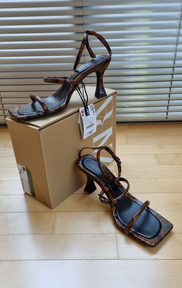 *ZARA* Echt Leder Riemchen Sandalen Braun 39 NP69,95€ NEU! in Ingolstadt