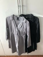 2x H&M Bluse Tunika lang Gr.36 schwarz/taupe Düsseldorf - Derendorf Vorschau