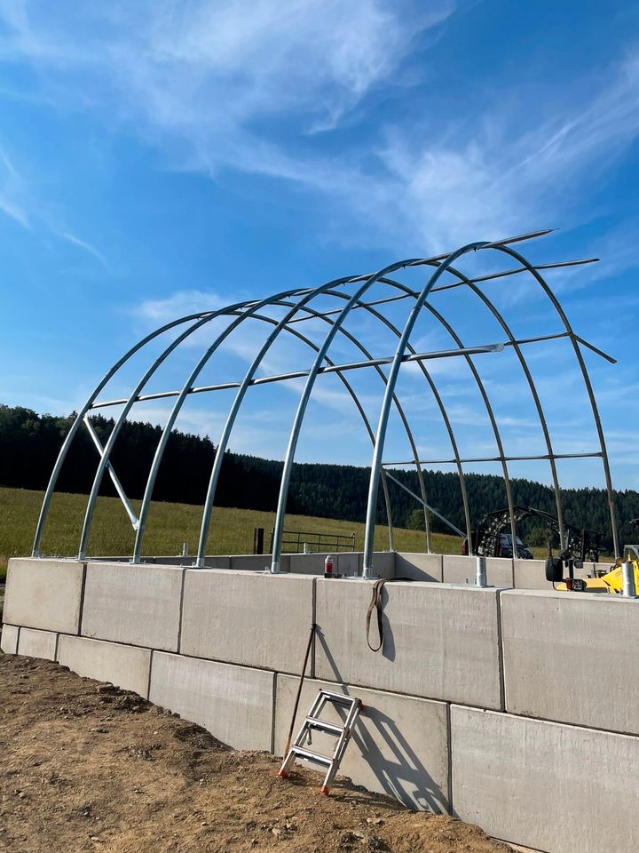 RUNDBOGENHALLE - GRÜN - Verschiedene Größen verfügbar: 9,15 x 10 x 4,5 m / 9,15 x 12 x 4,5 m / 9,15 x 20 x 4,5 m / 9,15 x 26 x 4,5 m - größere Hallen auf Anfrage - Genehmigungsfrei Wetterfest Statik in Hamburg