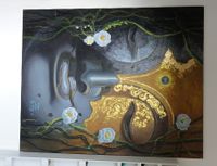 Gemälde Öl auf Leinwand Buddha Blattgold 120 cm x 154 cm Berlin - Kladow Vorschau