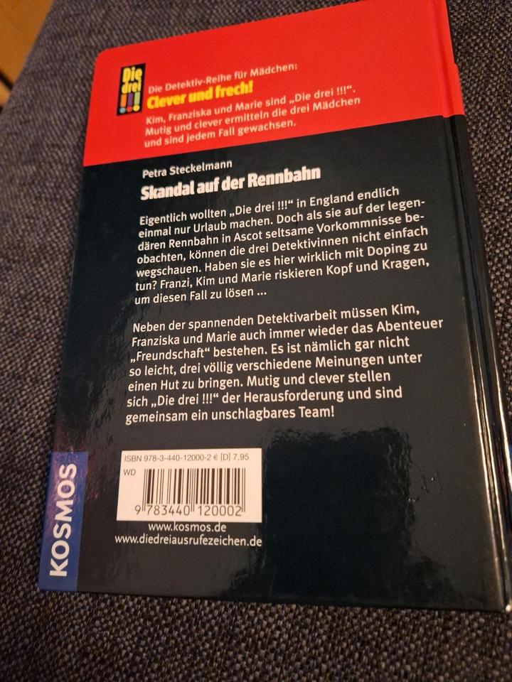 Kinder Mädchen Buch Kosmos Die drei !!! Skandal auf der Rennbahn in Apen