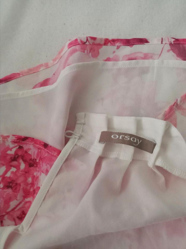 Orsay Tolle Bluse weiß pink.Gr.L. in Saarbrücken