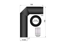 Rauchrohrset Ofenrohr Set 2x45° Stahl Schwarz 150mm Bayern - Dittelbrunn Vorschau