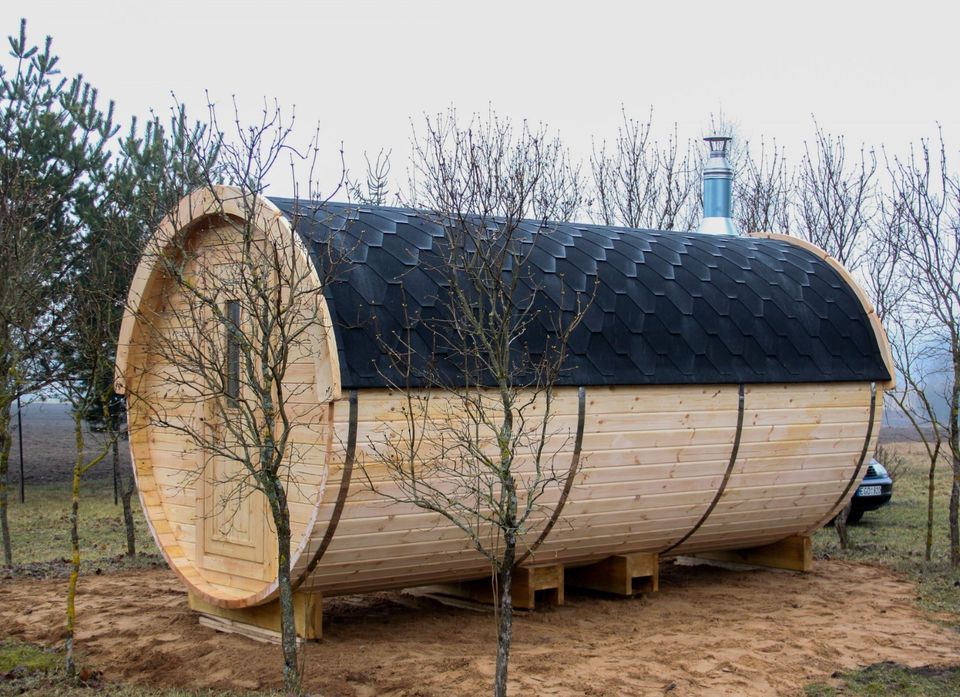 Sauna Fass Gartenhaus Whirlpool Pool Camping in Stein-Bockenheim