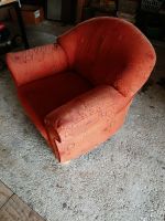Sessel mit Holzfüßen orange Sachsen - Hartha Vorschau