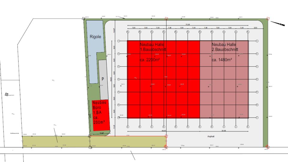 Hallenflächen projektiert - HR 4091/12 in Worms