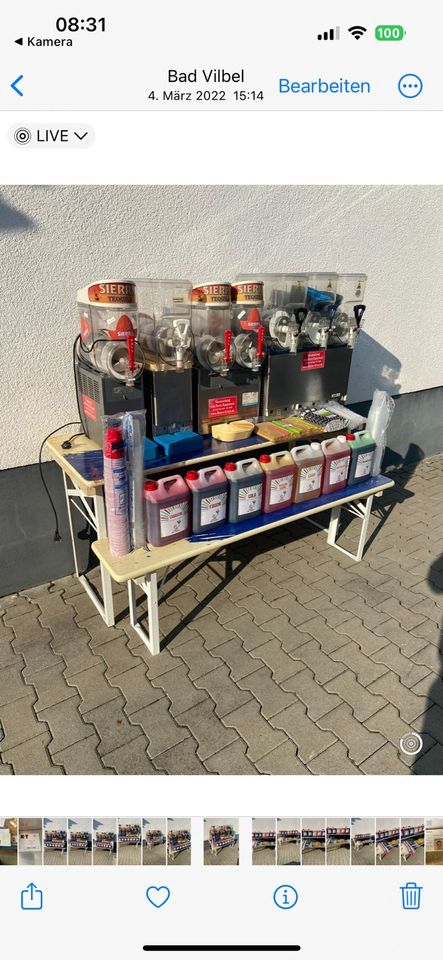 Slushmaschine Slush Maschine 1 2 3 Kammer evevt  mieten vermieten in Bad Vilbel