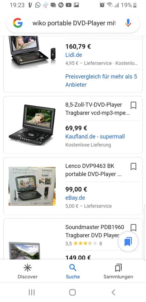 Lenco Portable DVD Player  für unterwegs Auto, auf Reisen, in Dessau-Roßlau