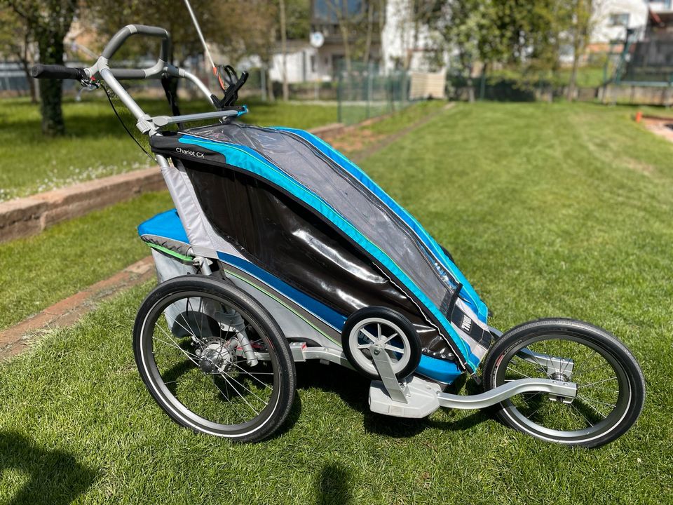 Kinderanhänger - Thule Chariot CX1, inkl. fast Allem an Zubehör in Roxheim