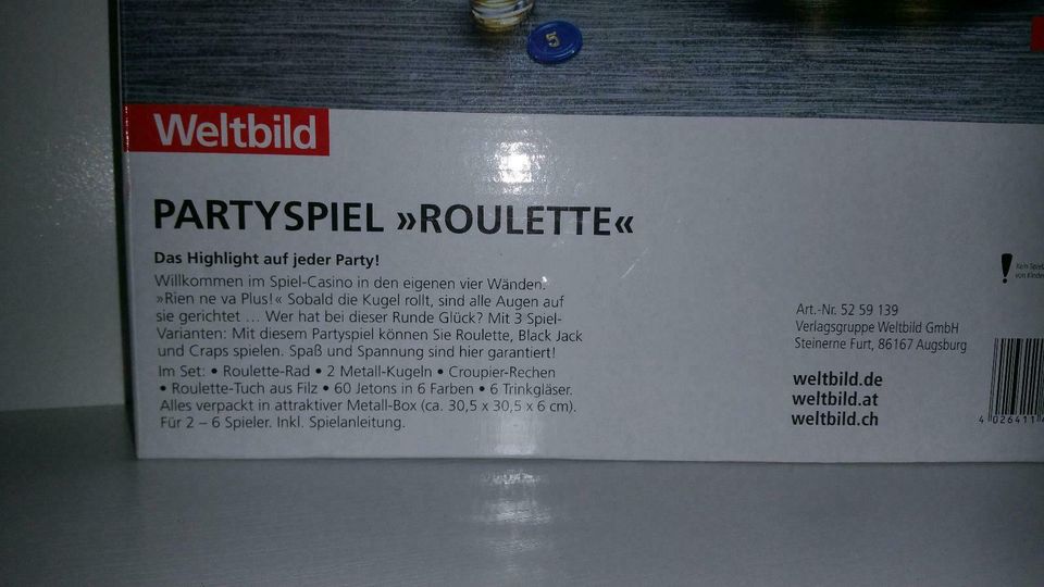 Roulette Partyspiel, Gesellschaftsspiel in Balge