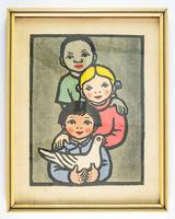 "Wir wollen Frieden"-von Li Bing-fan+Kunstdruck+DDR+Friedenstaube Sachsen - Radebeul Vorschau
