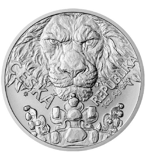 Silbermünze Czech Lion Tschechischer Löwe 2023 Niue Mint 1 oz 999 in Fürstenau