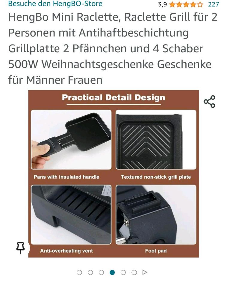 Raclette Grill (2 Personen), NUR ABHOLUNG in Karlsruhe