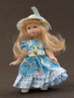 Porzellan Puppe Keramik Mädchen Kleid Hellblau Hut blondes Mädel Nürnberg (Mittelfr) - Großreuth b Schweinau Vorschau