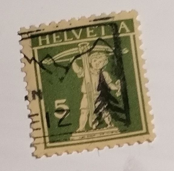 52 verschiedene alte Briefmarken Schweiz in Kirchham