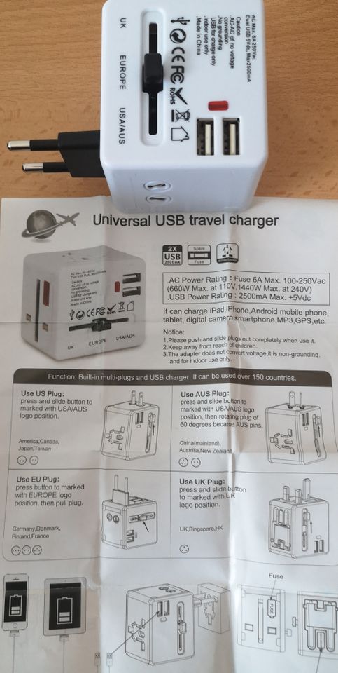 Universal USB Travel Charger ( Ladegerät ) in Dresden