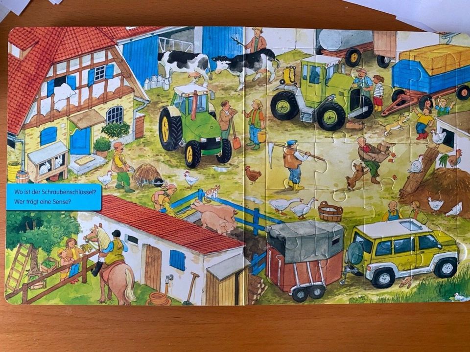 Mein Puzzle-Wimmellbuch BAUERNHOF Kinderbuch Motorik Logik Ergo in Fredersdorf-Vogelsdorf