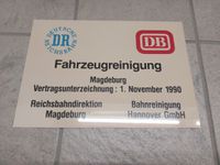 DR DB PVC Schild Fahrzeugreinigung Niedersachsen - Ronnenberg Vorschau