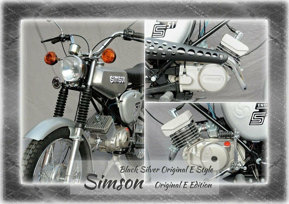 Simson S51 -NEUAUFBAU- Original Edition - Black Silver Original E in Wiehe