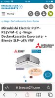 Klimagerät Mitsubishi PLFY-P25VFM-E 4-Wege Deckenkassette Euro Baden-Württemberg - Fellbach Vorschau