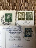 Postkarten mit alten Briefmarken aus den 1950ern, BRD, DDR Baden-Württemberg - Frickingen Vorschau