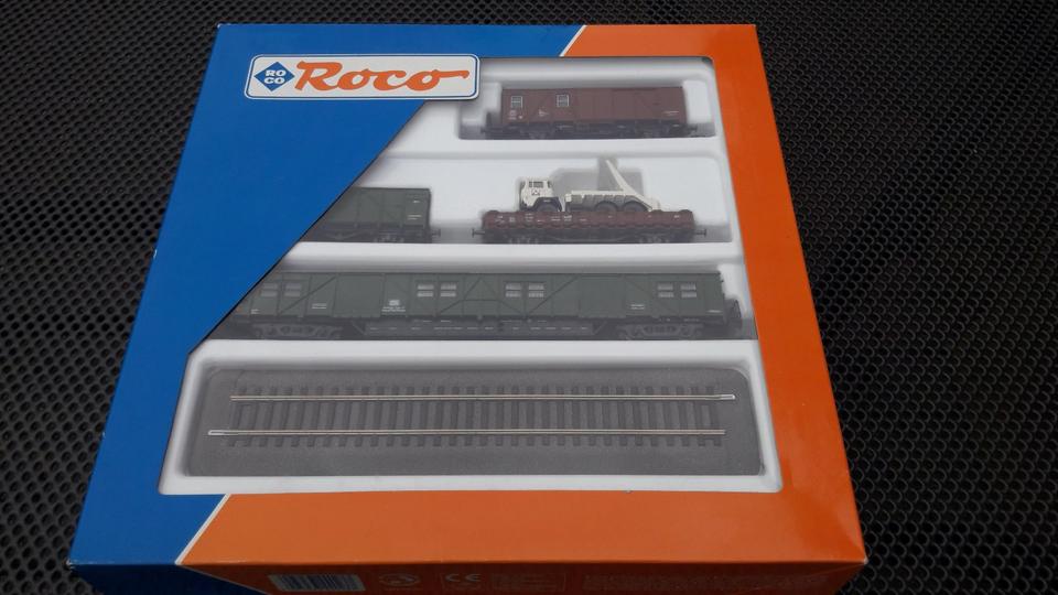 Roco HO 44023 Bauzugwagen-Set "Heitkamp" 4-teilig & 3x Gleisbett in Buxtehude