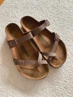 Birkenstock Mayari Zehentrenner Birkoflor Echtleder Sohle taupe Brandenburg - Templin Vorschau